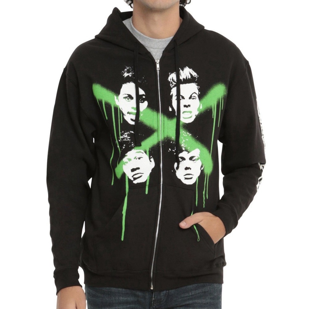 5 Seconds Of Summer Tultex Size Small Black Hoodie Zip Sweatshirt Band Merch New